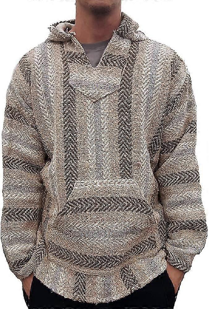 Baja Felpa Con Cappuccio Mens Droga Tappeto Messicano Felpe Con Cappuccio A Righe A Maniche Lunghe Pullover Felpe-Buono