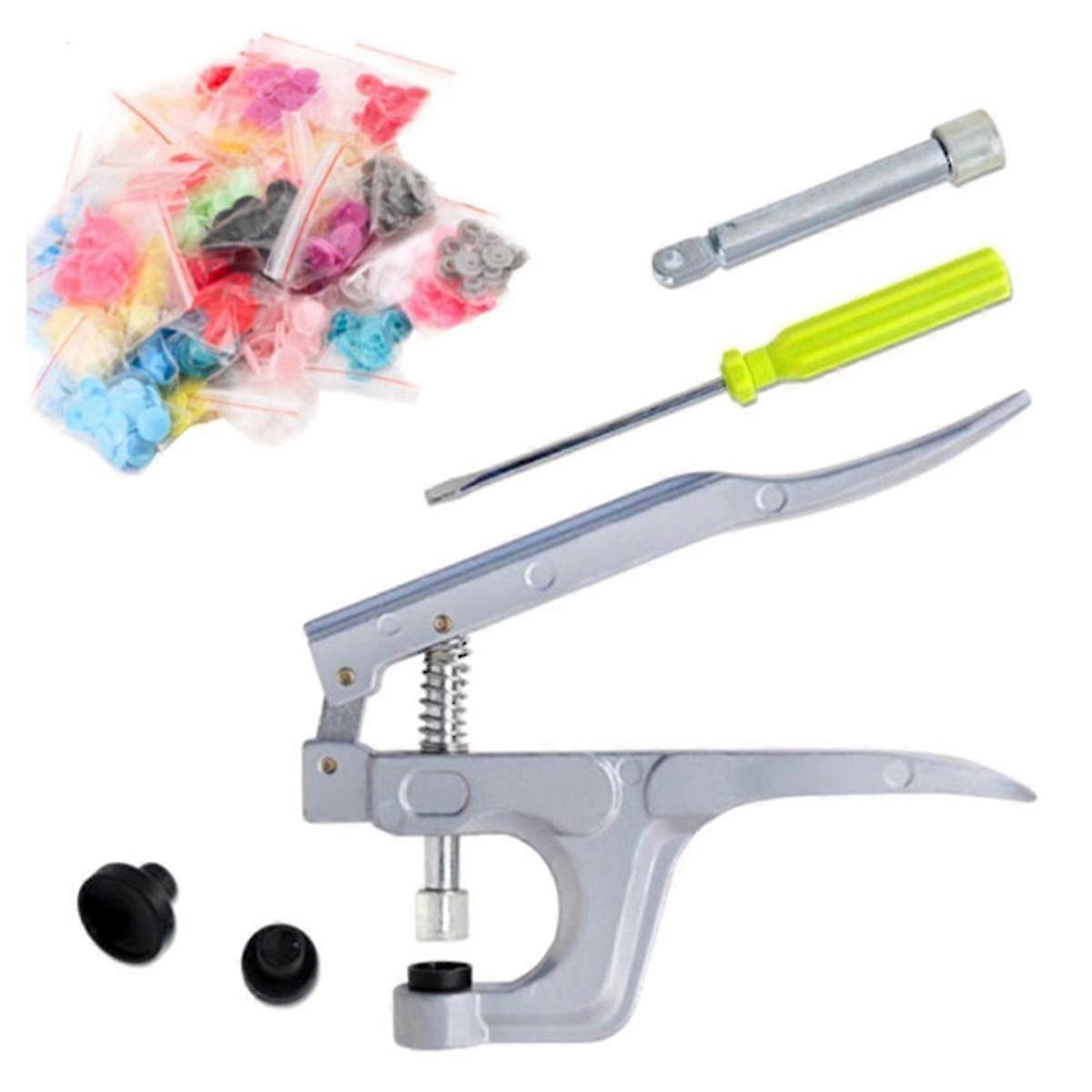 Hand Press Pliers For 4-way Buckle T3t5t8 Buckle Installation Tool, Buckle Punching Machine+150pcs
