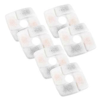 Cat Water Fountain Filter 6Pcs Activated Carbon Fountain Filter,Pet Fountain Filter Replacement Tri