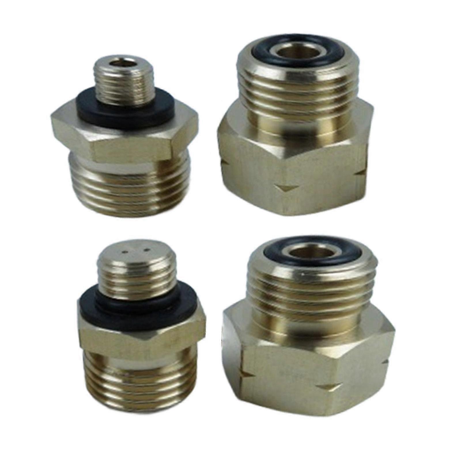 4 Pieces Europe Gas Cylinder Adapter for Propane Butane Gas Bottle with Seal