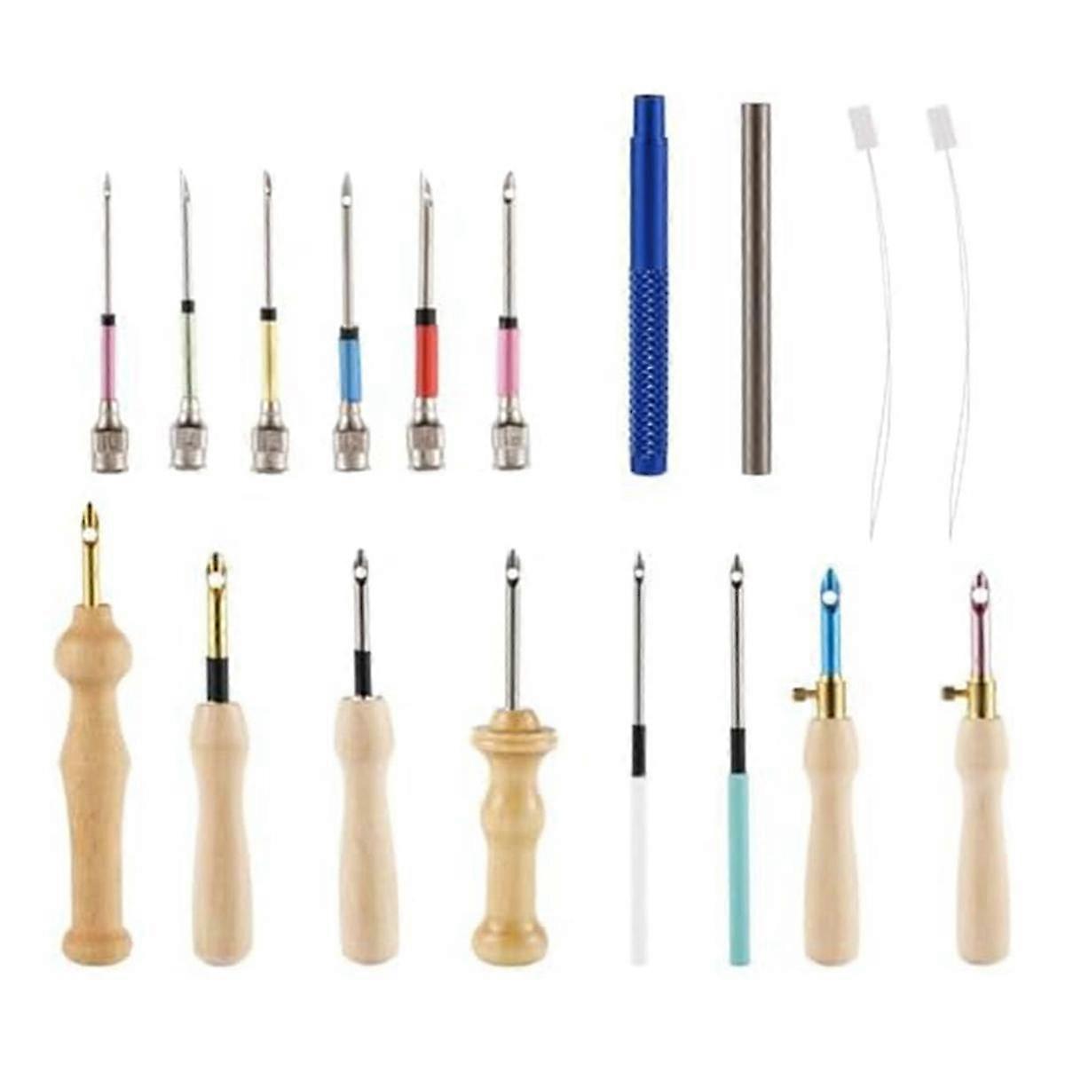 Punch Needle Kit, Adjustable Wooden Punch Needle Set Punch Needle Adults Beginner