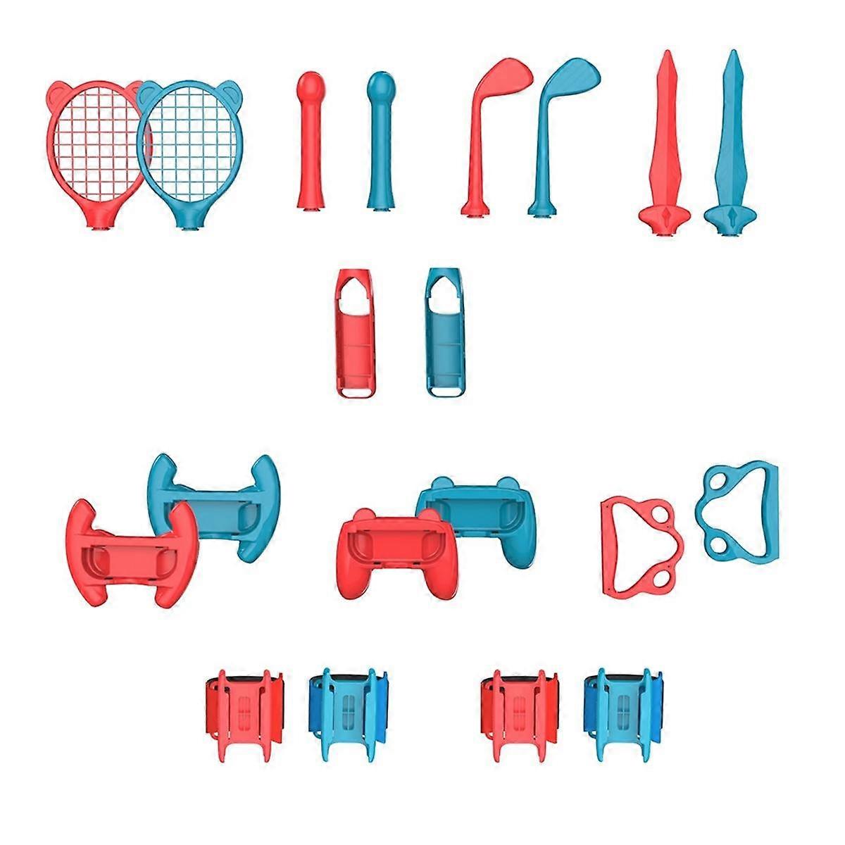 18 in 1 Accessories Kit for Games, Tennis Rackets, Grips Golf Clubs, Wristbands Leg Strap