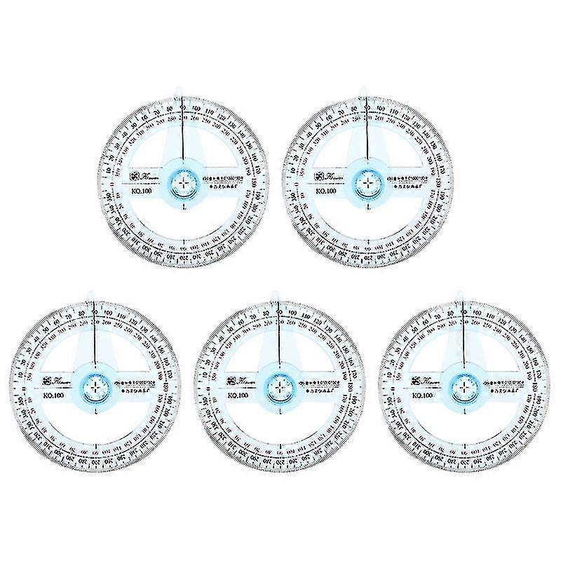 5pcs Circle Protractor Ruler Protractor Measuring Tool 360 Protractor Equipment