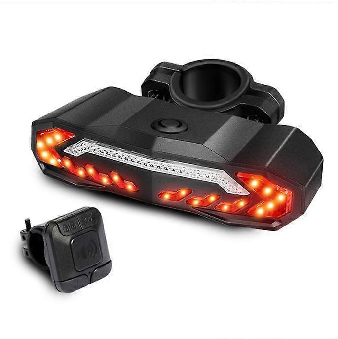 LED USB Şarj Edilebilir Bisiklet Kuyruk Lambası Seti Uzaktan Dönüş Sinyalleri Fren Bisiklet Alarmı