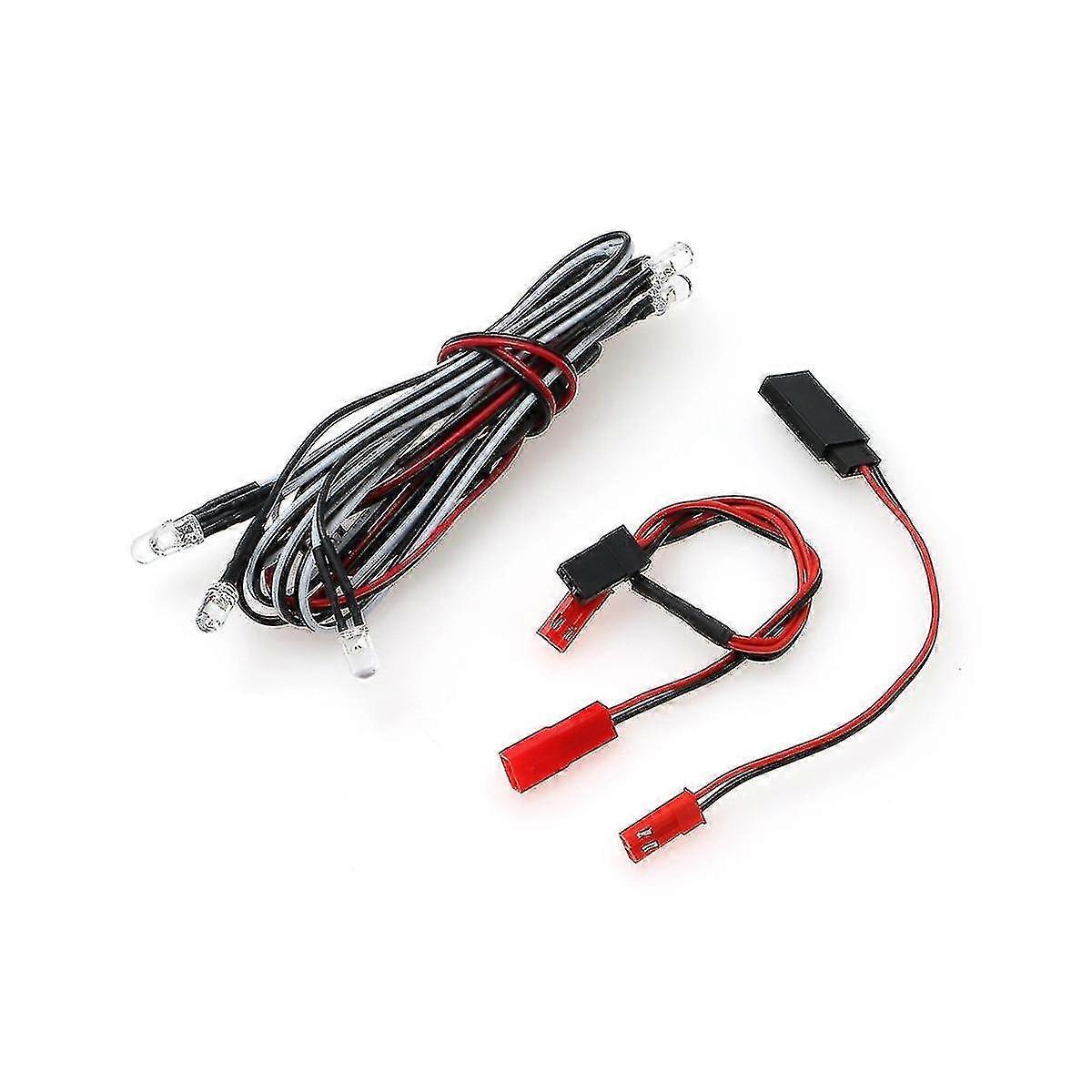 5mm 6 Led Light Kit 4 White 2 Red 5mm With Conversion Cable For 1/1...
