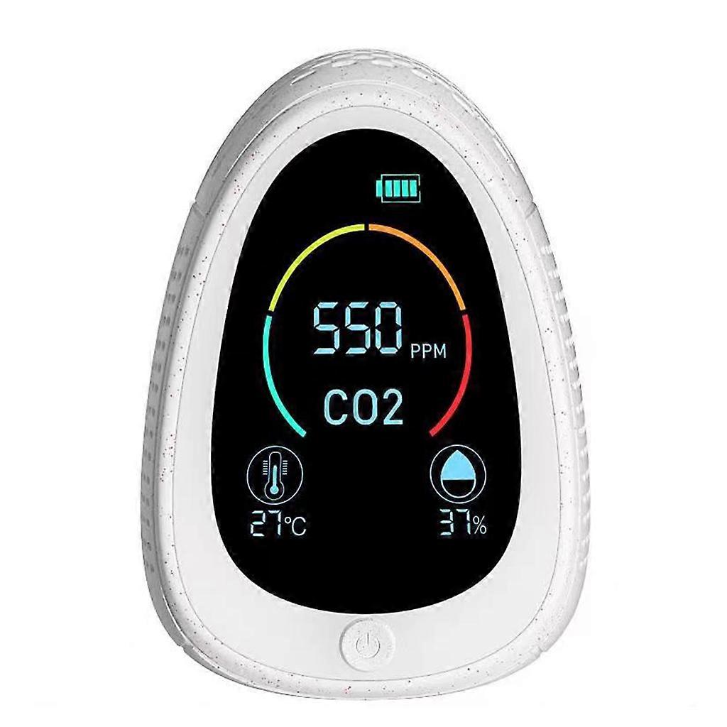 2 In 1 Multi-Pupose CO2 Meter 5000ppm Gas Carbon Dioxide Detector Sensor Smoke Alarm Air Quality Analyzer Temperature Humidity Monitor
