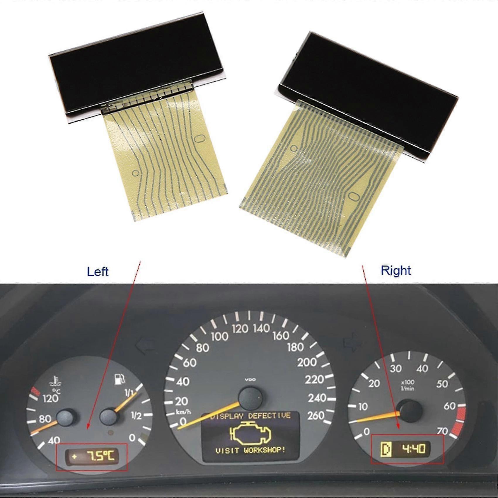 Car Left&right Lcd Screen Air-con Information Display For Mercedes Benz E-class W210 Clk-class W208