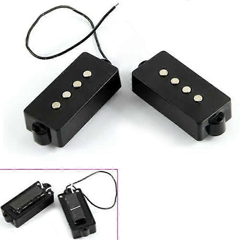 Black 4 String Noiseless Pickup Set For Precision P Bass Bridge Pickup Set New