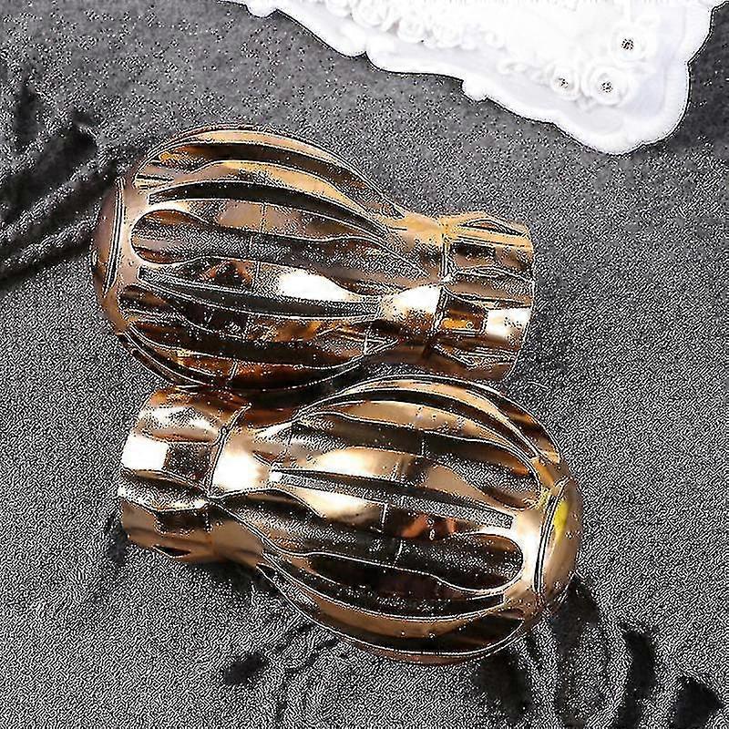 2 Pcs Inner Dia. 28mm Window Curtain Rod End Multi-thread Design Drapery Pole Drape Rod Finals Head Finials Fit For Home Office (golden)