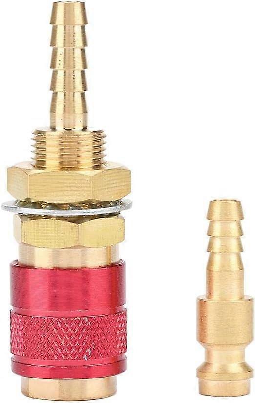 M6 Gas and Water Quick Connector Water and Gas Cooled Adapter for MIG TIG Torch Fitting Welder Torch Fitting(Red)