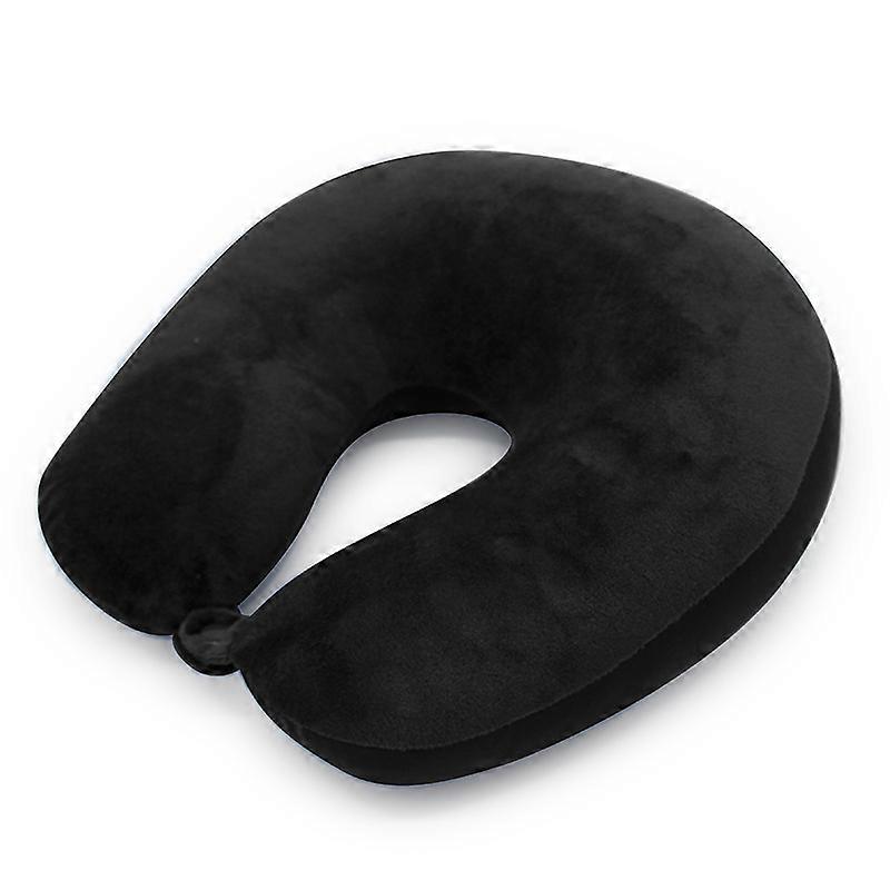 Feather Soft Microfiber Neck Pillow, Black