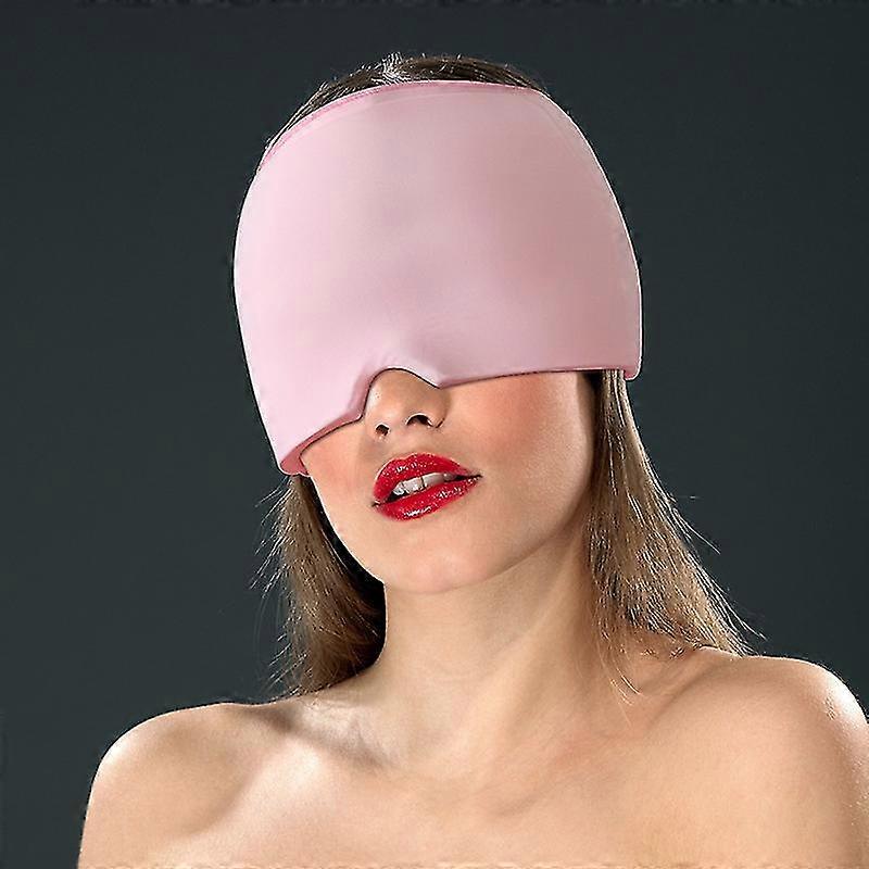 Form Fitting Gel Ice Headache Migraine Relief Hat, Cold Therapy Migraine Relief Mask, Comfortable & Strechable Ice Pack Eye Mask