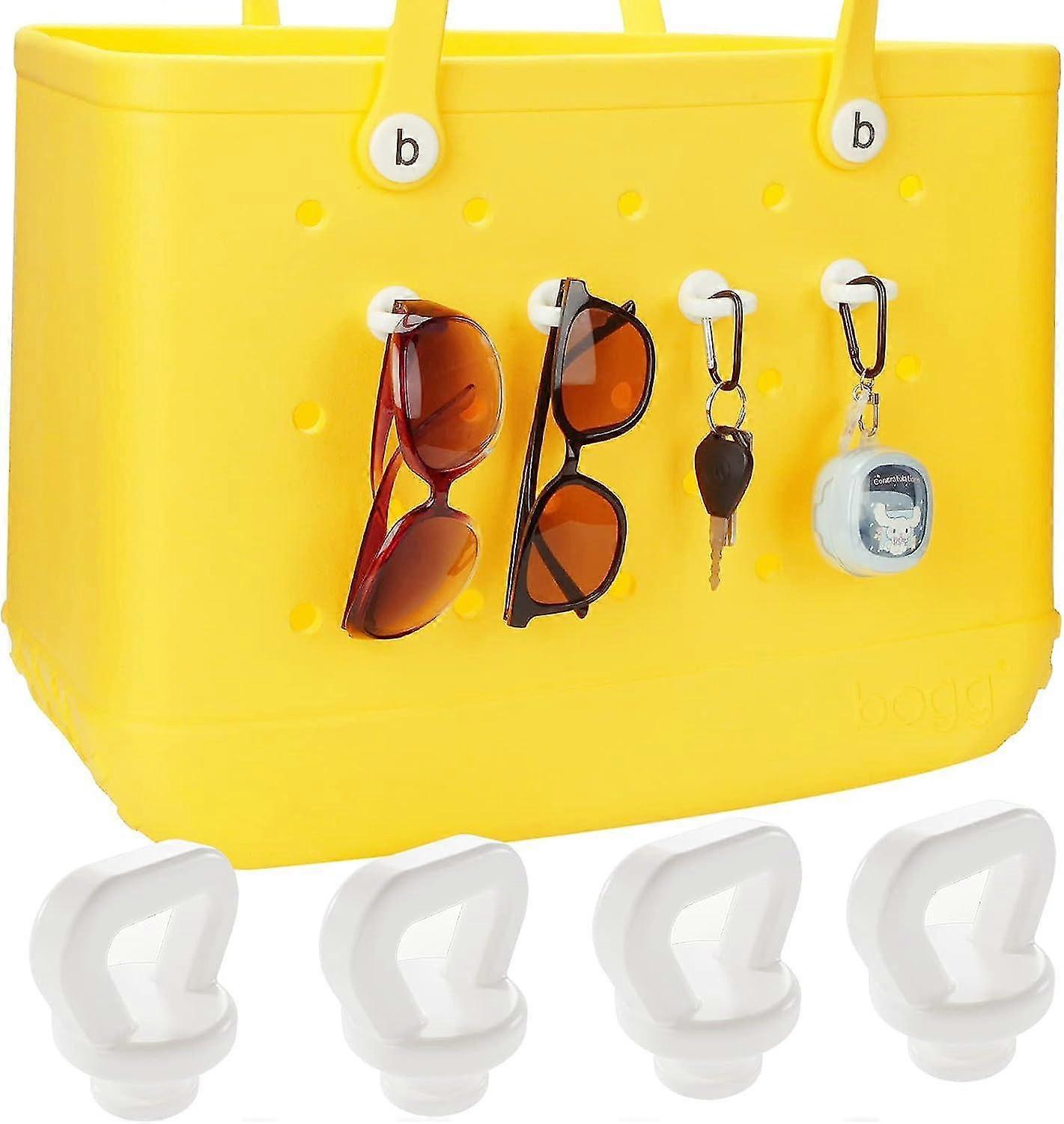 4pcs Hooks Zubehör für Bogg Bag, Hang Charms für Bogg Bag Schlüsselanhänger kompatibel mit Borg Bag, Wanderschnallenhalter