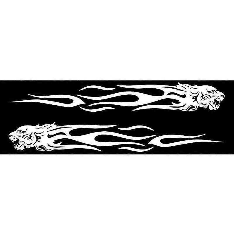 Tiger Flame Totem Car Decals Reflective Stickers