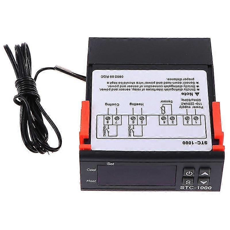 デジタル220v stc-1000温度コントローラサーモスタットレギュレータ+センサShytmv