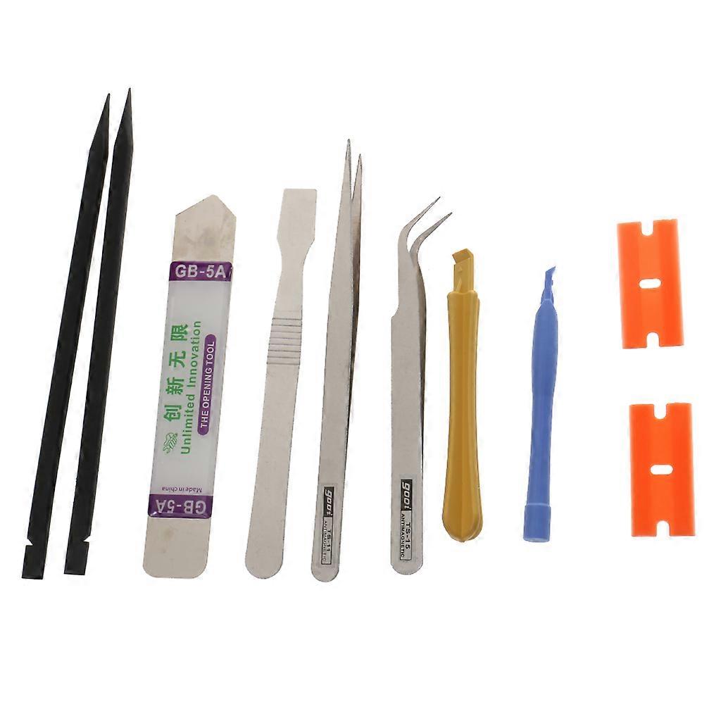 New 10 in1 Mobile Phone Repair Opening Tools Kit Set Pry Screwdriver
