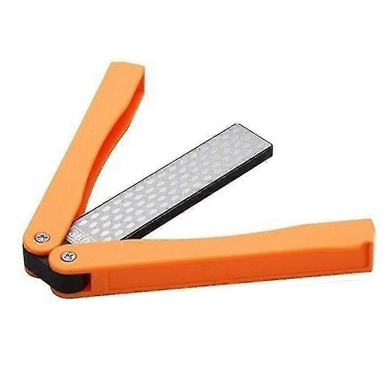 Double-side Outdoor Folding Pocket Sharpening Whetstone Non-slip Sharpener Tool-zzy