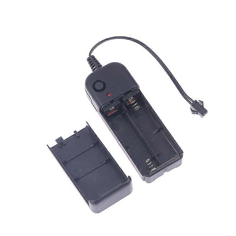 DC 3V AA Battery Holder Box For 1-10m Neon El Wire Electroluminescent String Light Battery Box Controller Driver