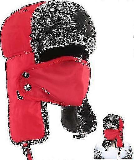 Pilotenkappe im Winter warm halten mit schwarzer Maske