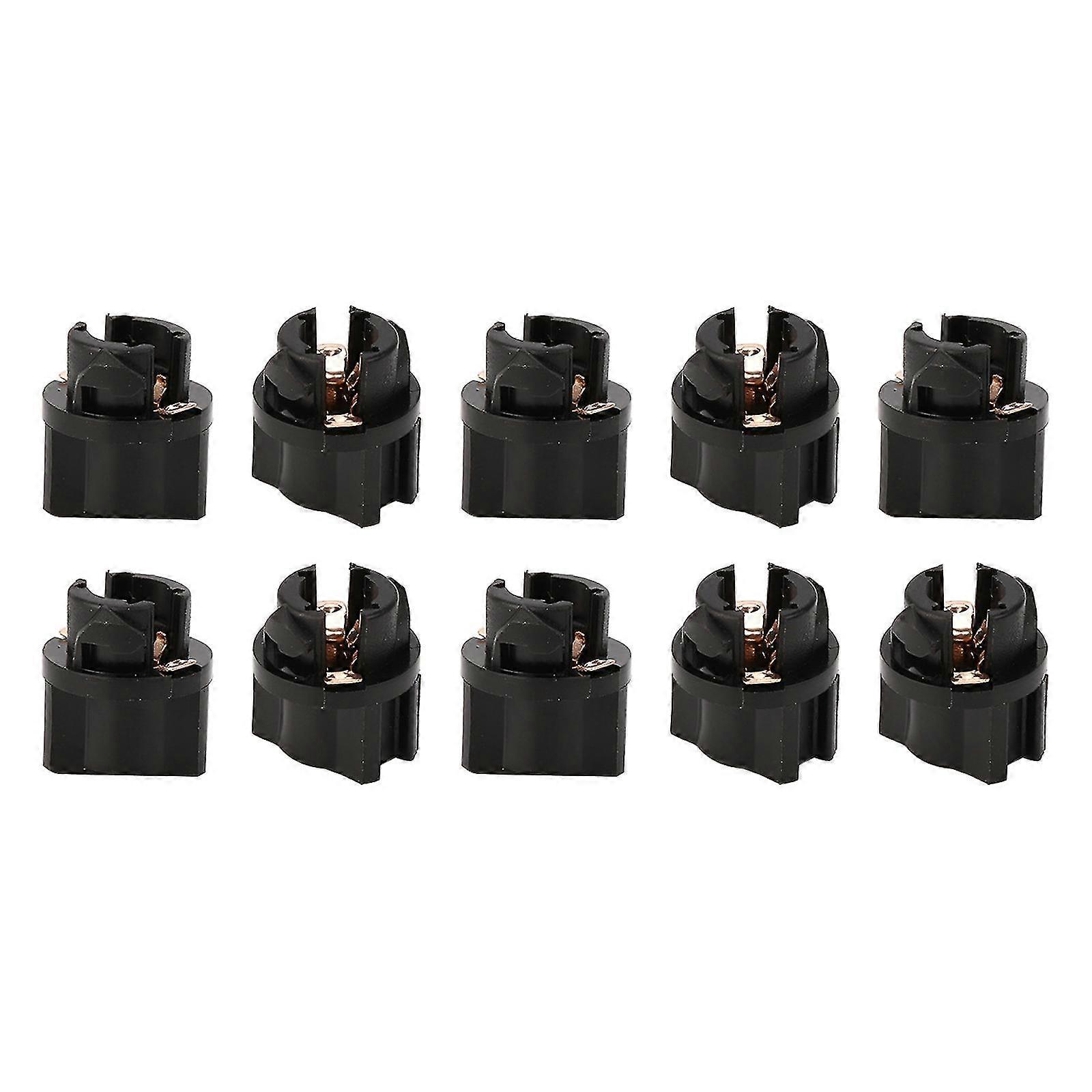T5 Bulb Holder Twist Socket Wedge Dash Instrument Panel Cluster Indicator 10pcs