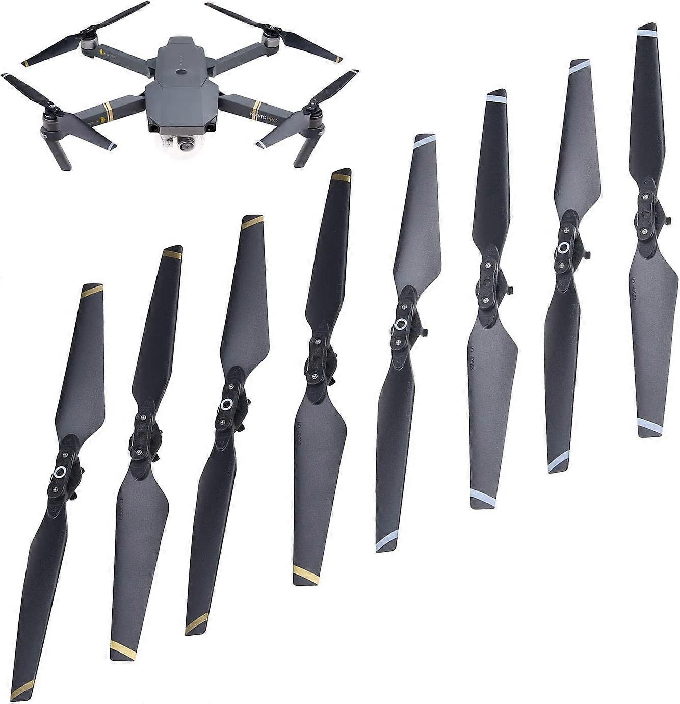 DJI Mavic Pro compatible propeller 2 sets (8 blades) black quick release folding wing flight test essential accessories excellent reliability an