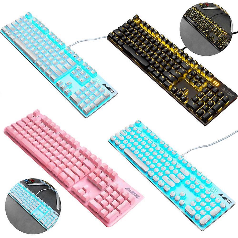 104 Keys Wired Gaming Keyboard Rgb Backlit Gaming Keyboards Mechanical Keyboard Computer Accessory