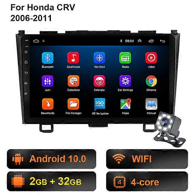 ホンダCR-V 3 RE CRV 2007-2011カーラジオカーマルチメディアプレーヤーGPSトラックCarPlay2dinDVDなしのための2 DIN Androidオートラジオ