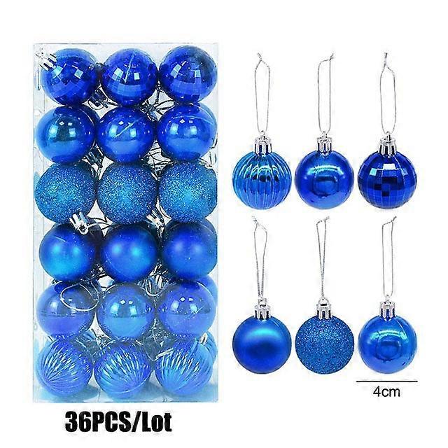 36pc/Lot Christmas tree Decorations Xmas Balls Hanging Pendants Spheres For DIY New Year 2023 Holiday Home Party Decor Ornaments