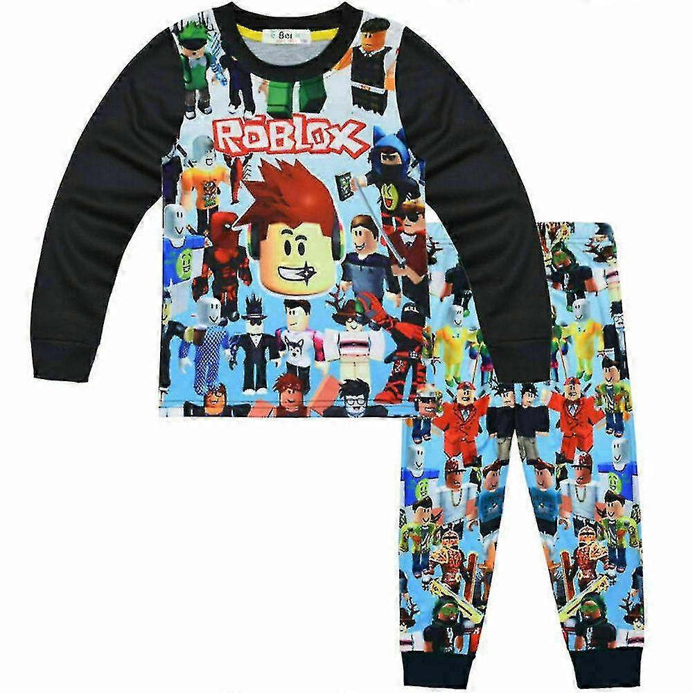Roblox potlačené pyžamo Set Kids Boys Nočná bielizeň Pyžamo Pjs Oblečenie na spanie R