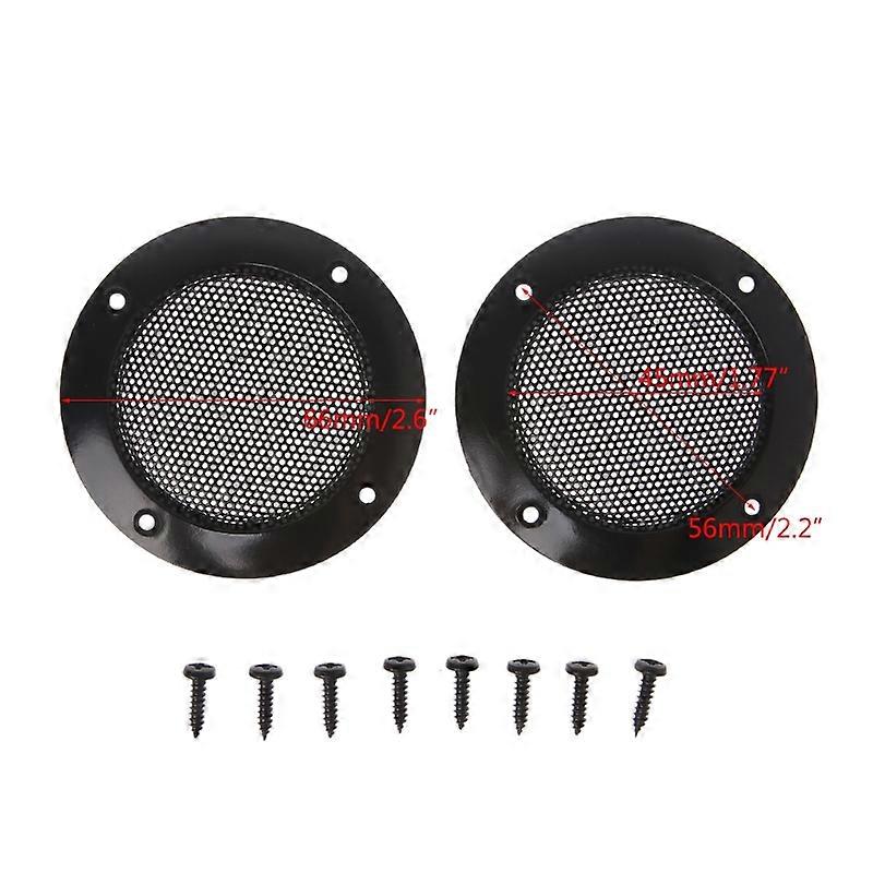 P82F 2PCS 2 Inch Black Car Speaker Grill Mesh Enclosure Net Protective Cover Speaker