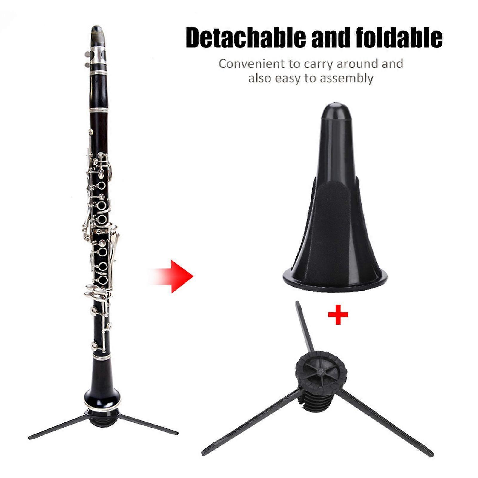 Folding Detachable Clarinet Stand Tripod Holder Wind Instrument Accessory