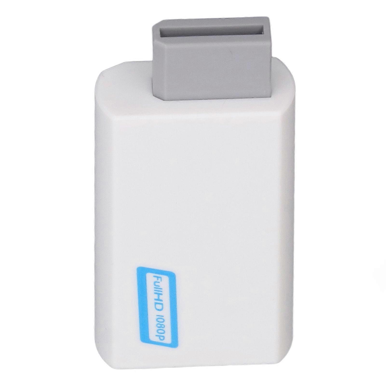 for Wii to HD Converter Support 480P Stable Signal Multimedia Interface Adapter with 3.5mm Port White