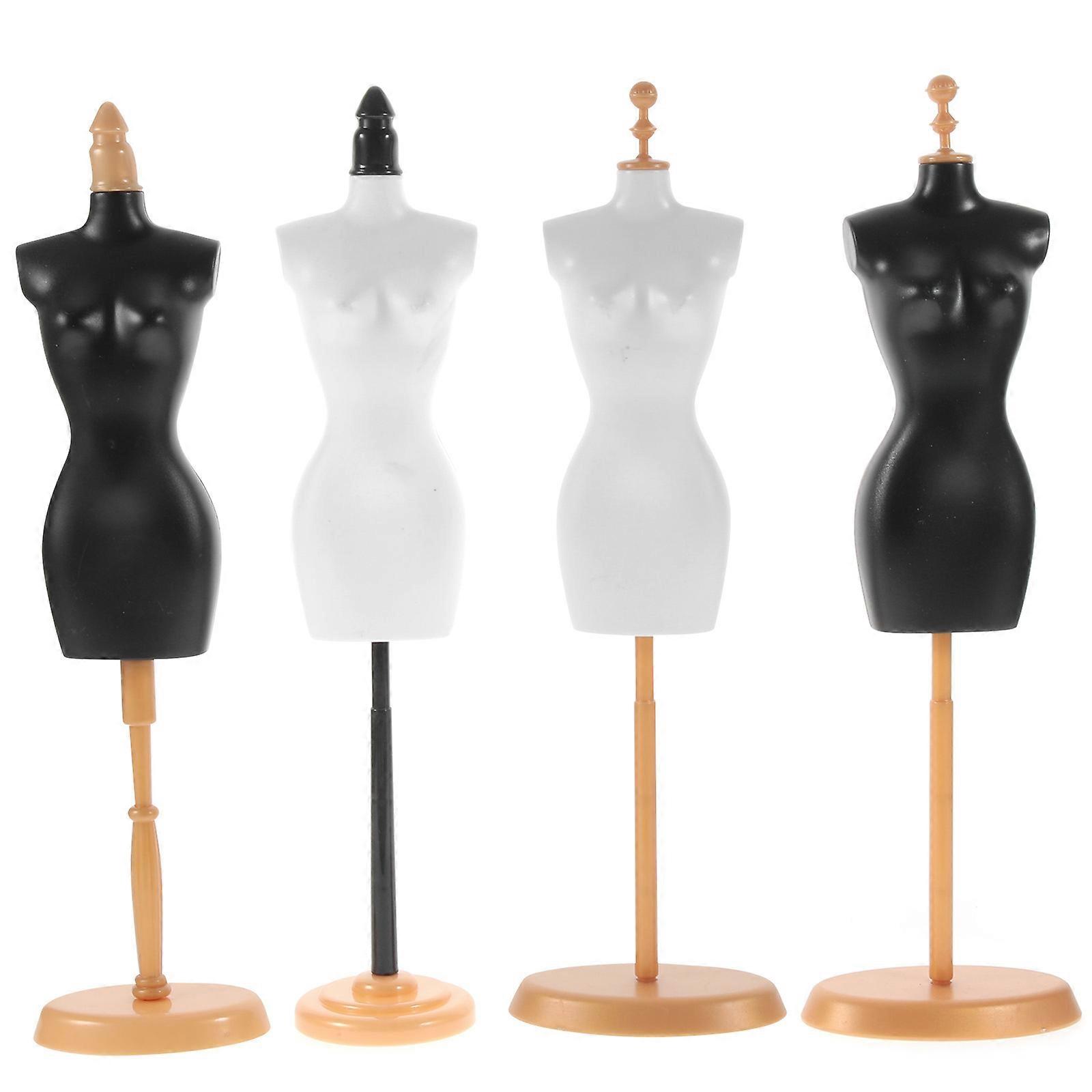 4 Stück Puppenkleid Form Kleidung Kleidung Display-Ständer Schaufensterpuppen-Modellständer