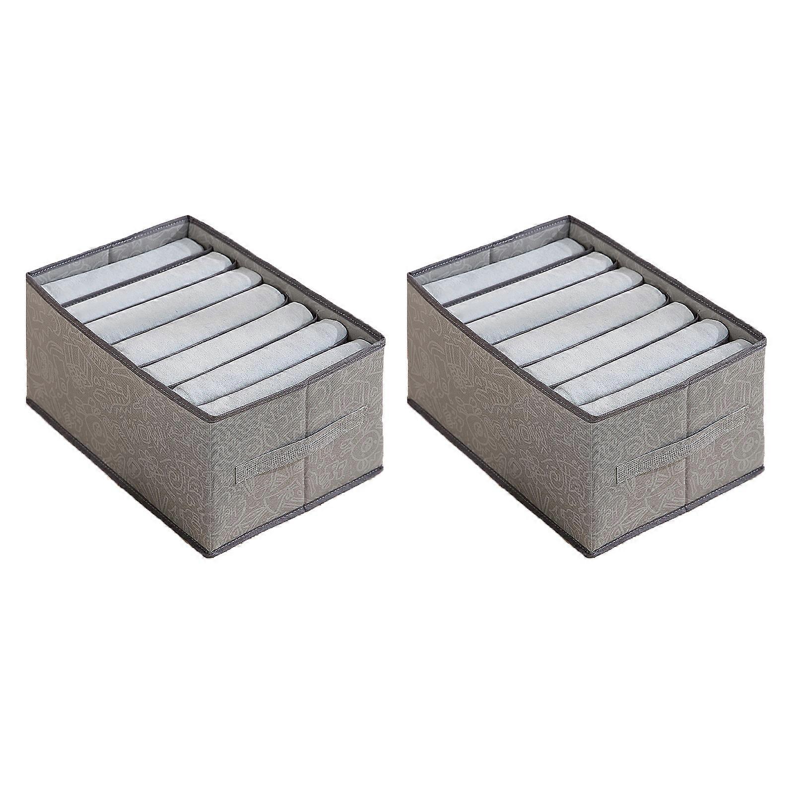 2024 New,7 Compartments Wardrobe Drawer Units Organizer Clothes Closet Stackable Storage Boxes
