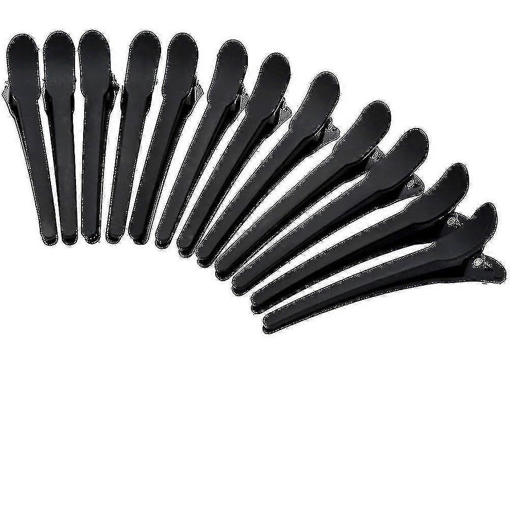 12pcs Combi-clip Pinces à cheveux Pinces à cheveux Pince à cheveux Pince à cheveux Compartiment Pinces à cheveux Pinces à cheveux Combi en plastique noir-YGWL