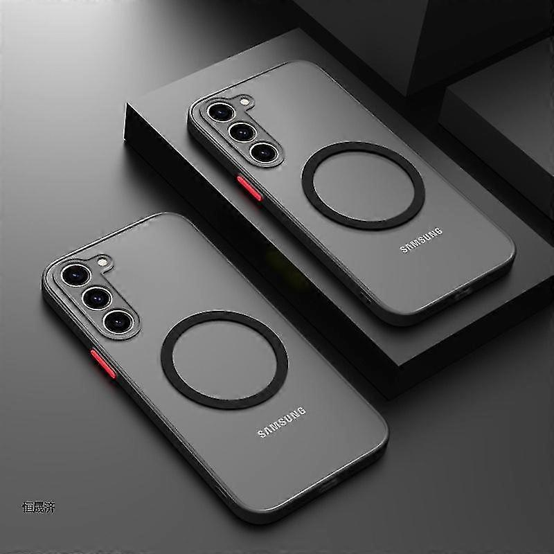 Magnetyczne etui do Galaxy A55 kompatybilne z MagSafe, matowa przezroczysta osłona, wojskowe etui chroniące przed upadkiem