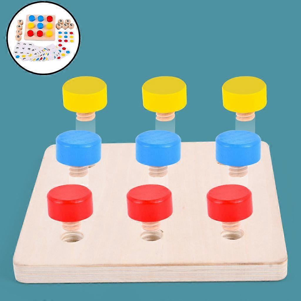 Screw Block Kids Multi-color Matching Game, classico giocattolo per lo sviluppo della memoria e delle abilità sensoriali del bambino
