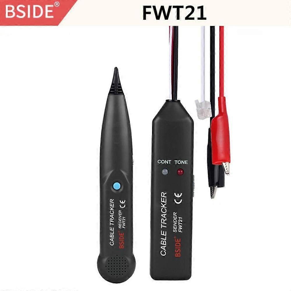 BSIDE FWT21 Telephone Wire Tracker RJ11 Tester Cable Tracer Line Finder Tone Generator Continuity Checking with Carrying Bag