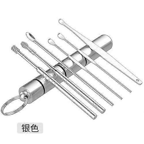 Stainless Steel Ear Picking Tool Ear Scoop Adult Spiral Ear Wax Picker Earpick Remover Cleaning Piercing Kit Ears Ear Wax Removal Kits