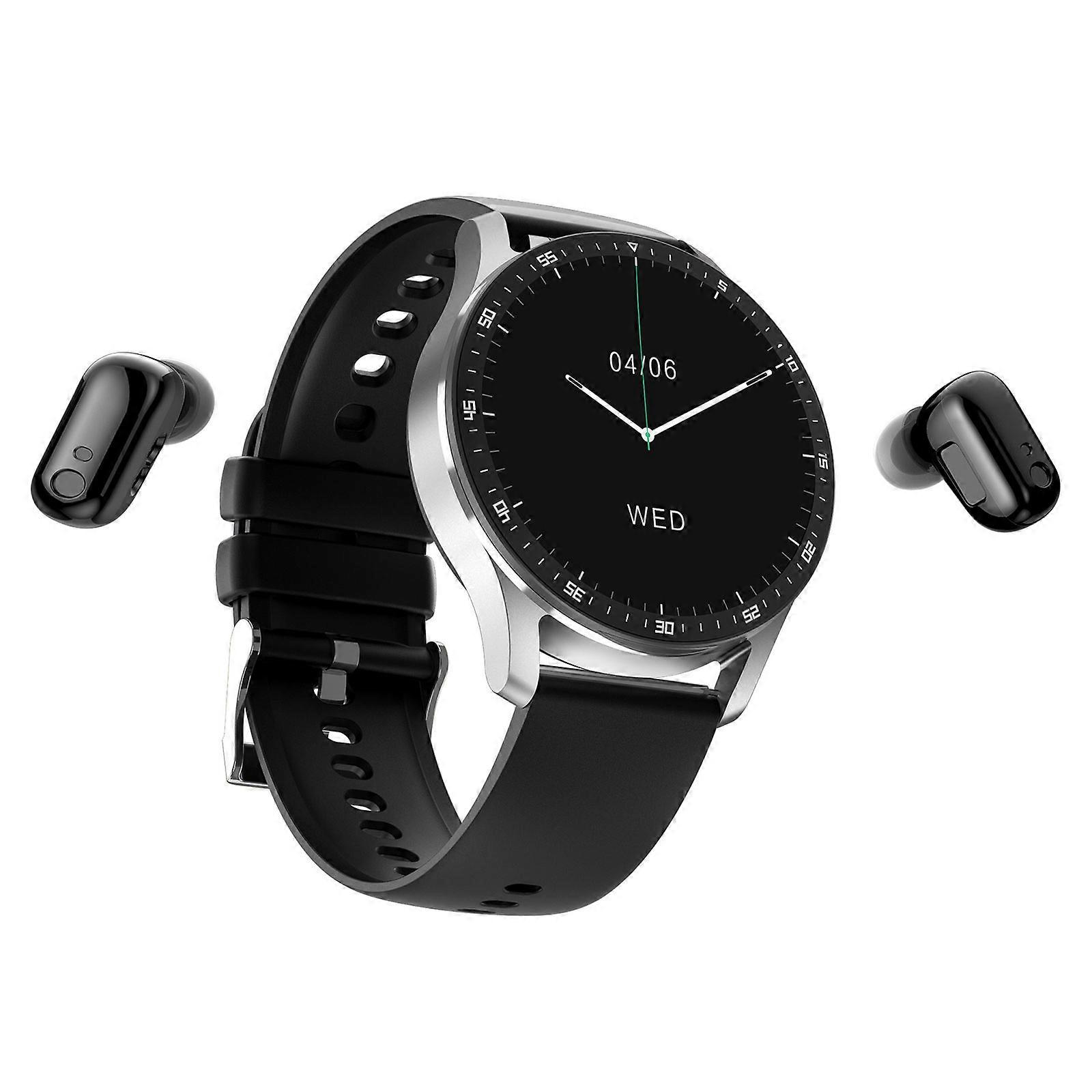 2 in 1 Smart Watch with TWS Bluetooth Earbuds Fitness Tracker For iPhone Android,100% New