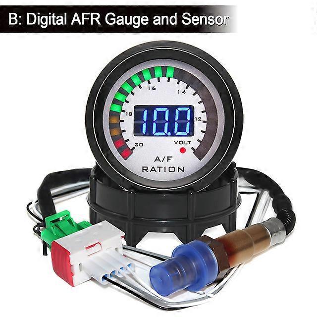 A 52mm Air Fuel Ratio Gauge Digital Arrow Display With Lambda Probe Oxygen O2 Sensor High-end Car Gauge Fit for 12V Car 234-4209
