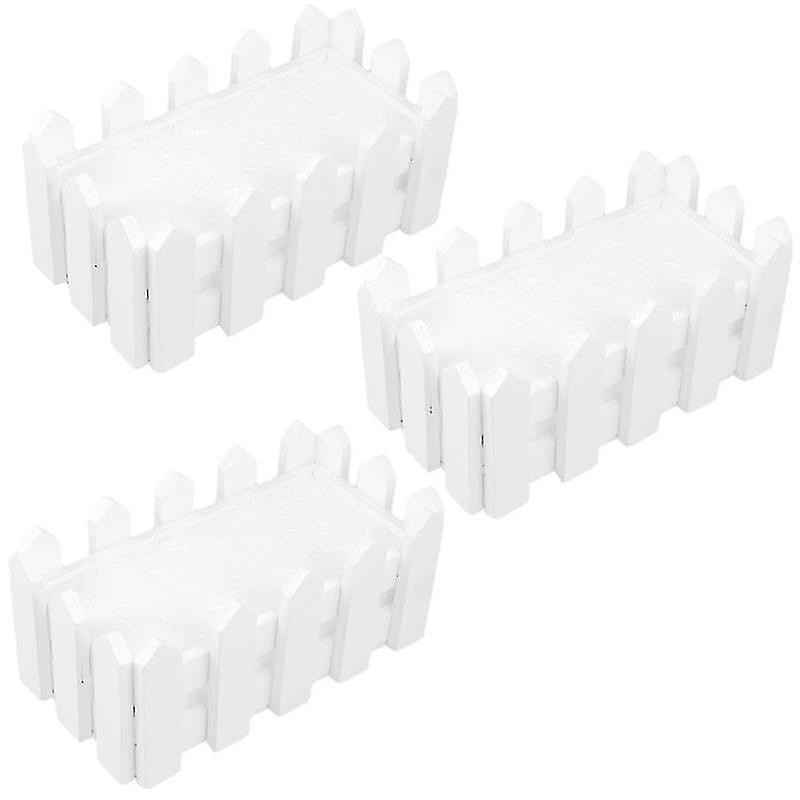 3pcs Wood Flower Pot