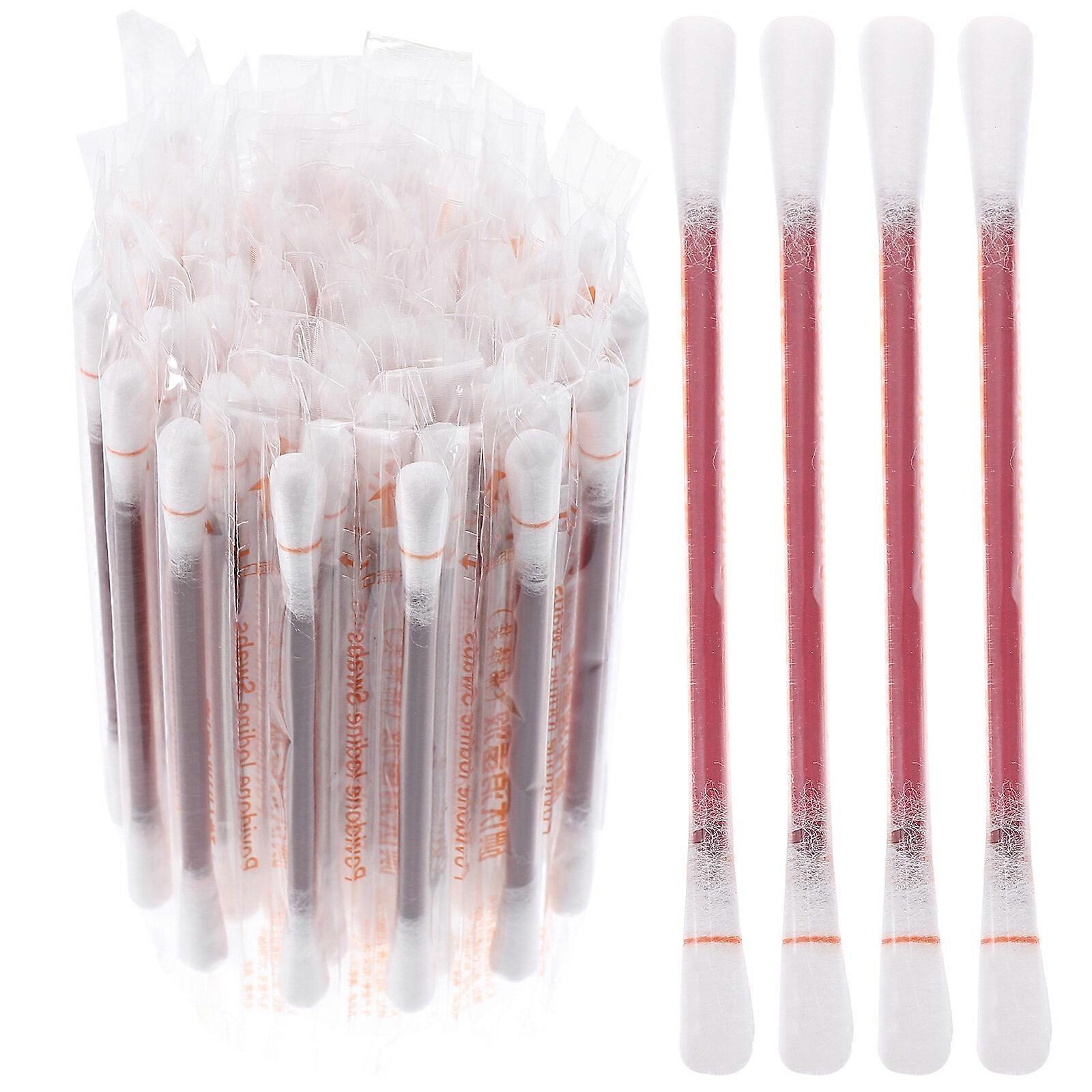 100Pcs Engangs bomullspinne hudsår desinfeksjon bomull for spedbarn barn