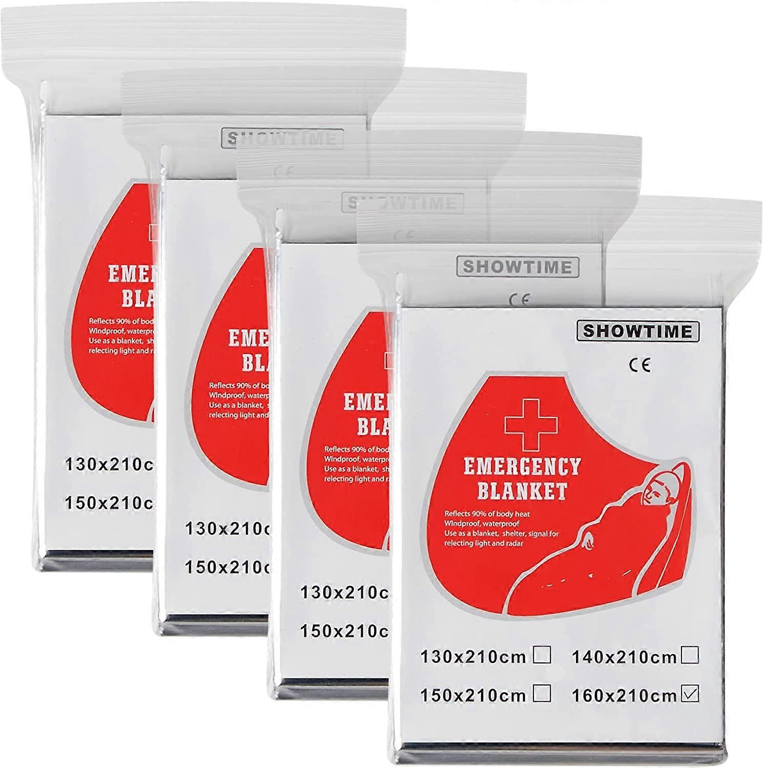 بطانيات الطوارئ ، بطانية مايلر الحرارية احباط الفضاء بطانية كبيرة جدا للبقاء على قيد الحياة لوازم معدات البقاء على قيد الحياة للإسعافات الأولية ، والتخييم ، والمشي لمسافات طويلة ، والتخارج