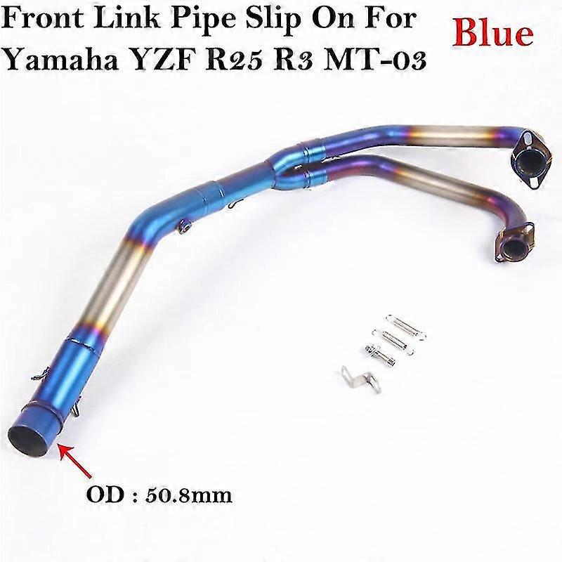 Exquisite exhaust pipeTitanium Alloy For Yamaha YZF R25 R3 MT-03 Motorcycle Exhaust Escape Systems Connection Tube Modified Front Link Pipe Muffler