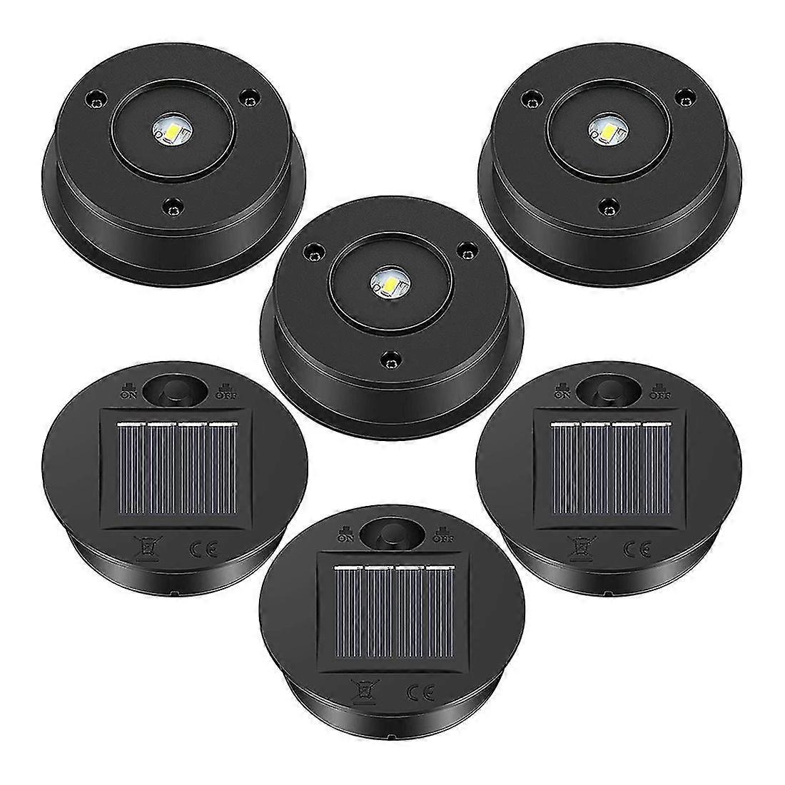 6 Pcs Solar Lights Replacement Top 7 Lumens Solar Lantern Parts Led Solar Panel Lantern Lid Lights Tw