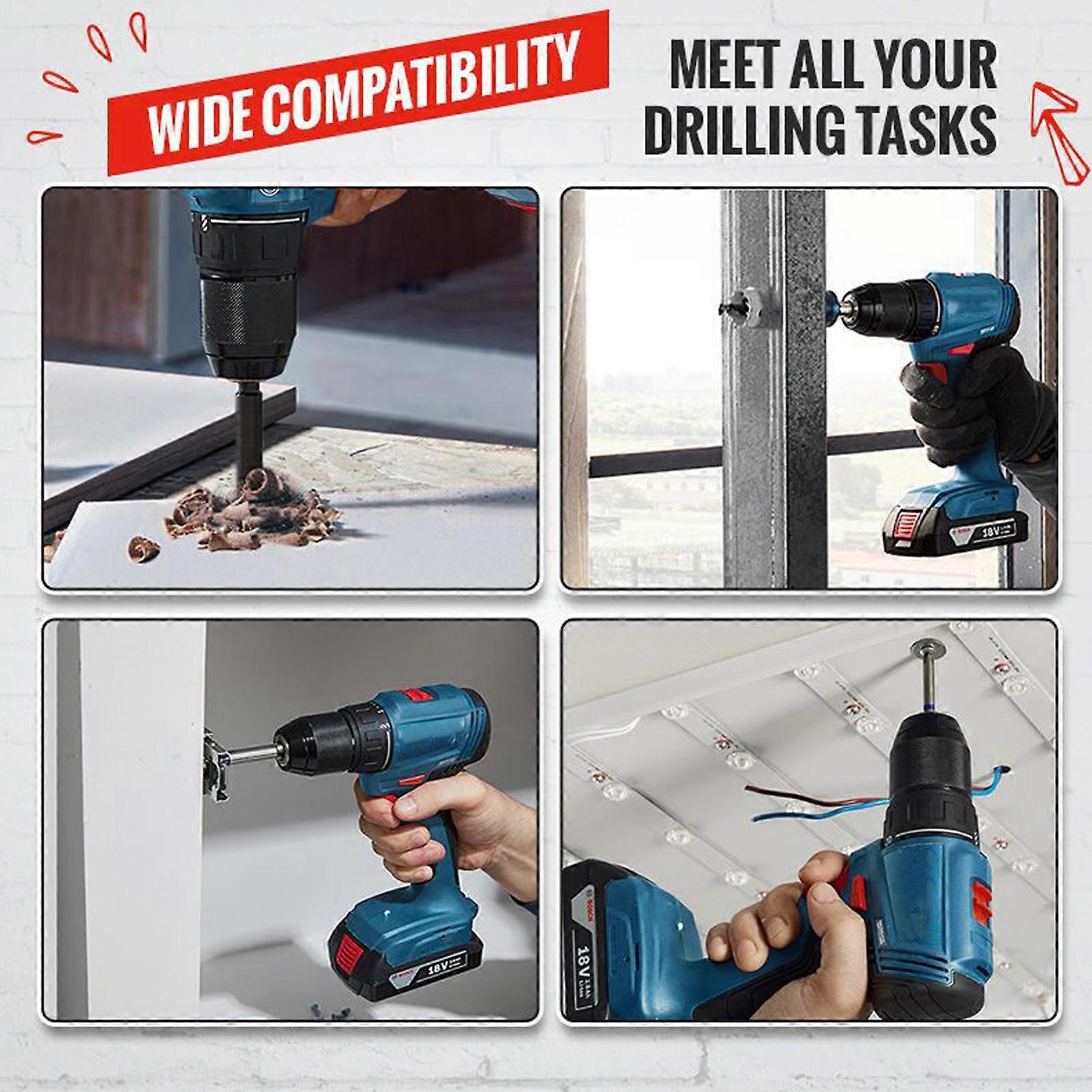 Drill Chuck for Impact Driver, Chuck Conversion Adapter, 3/8-24UNF, No Keys Needed