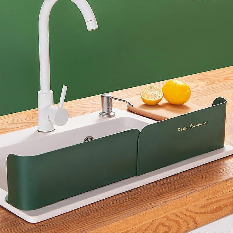 Stretchable Sink Splash Guard with Storage shelf