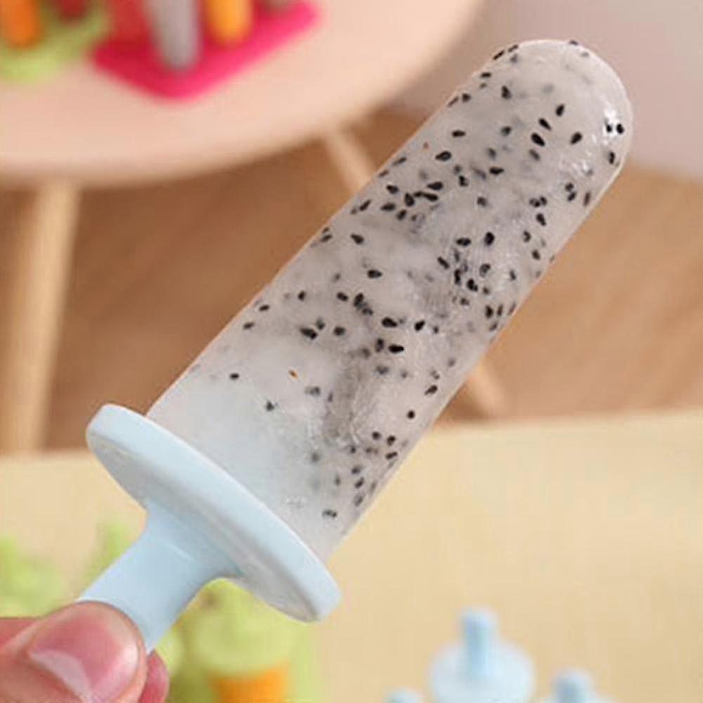 6 Pcs Premium Ice Molds Popsicle Silicone,diy Secure Leakproof Caps