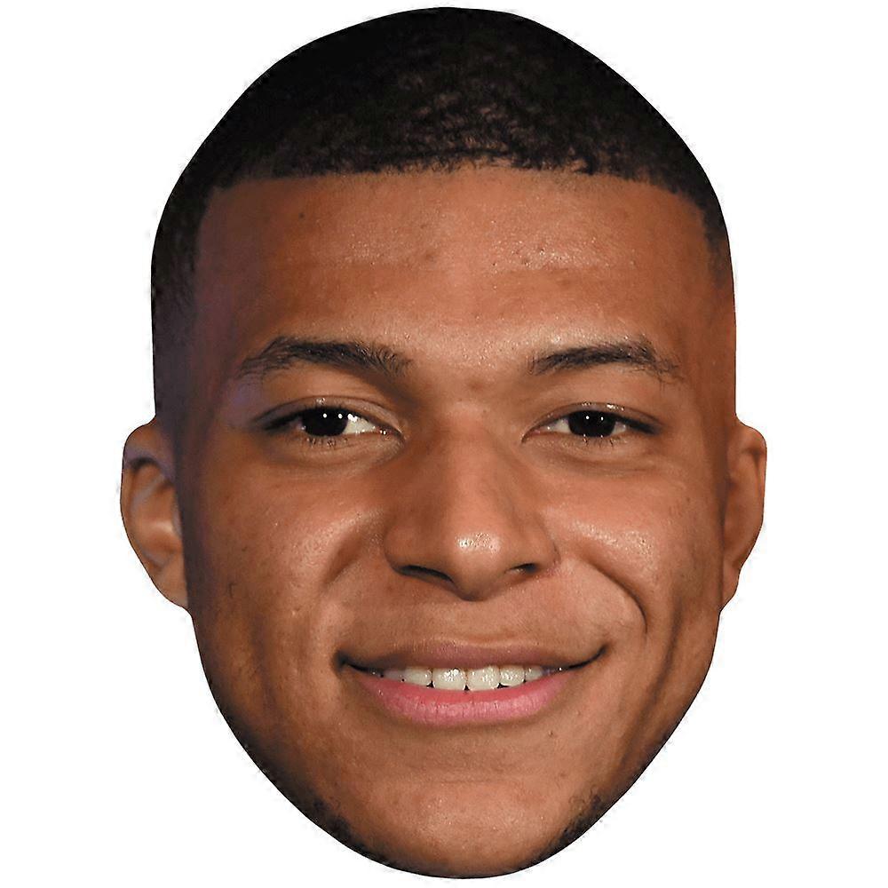 Kylian Mbappé (Smile) Celebrity Mask, Flat Card Face